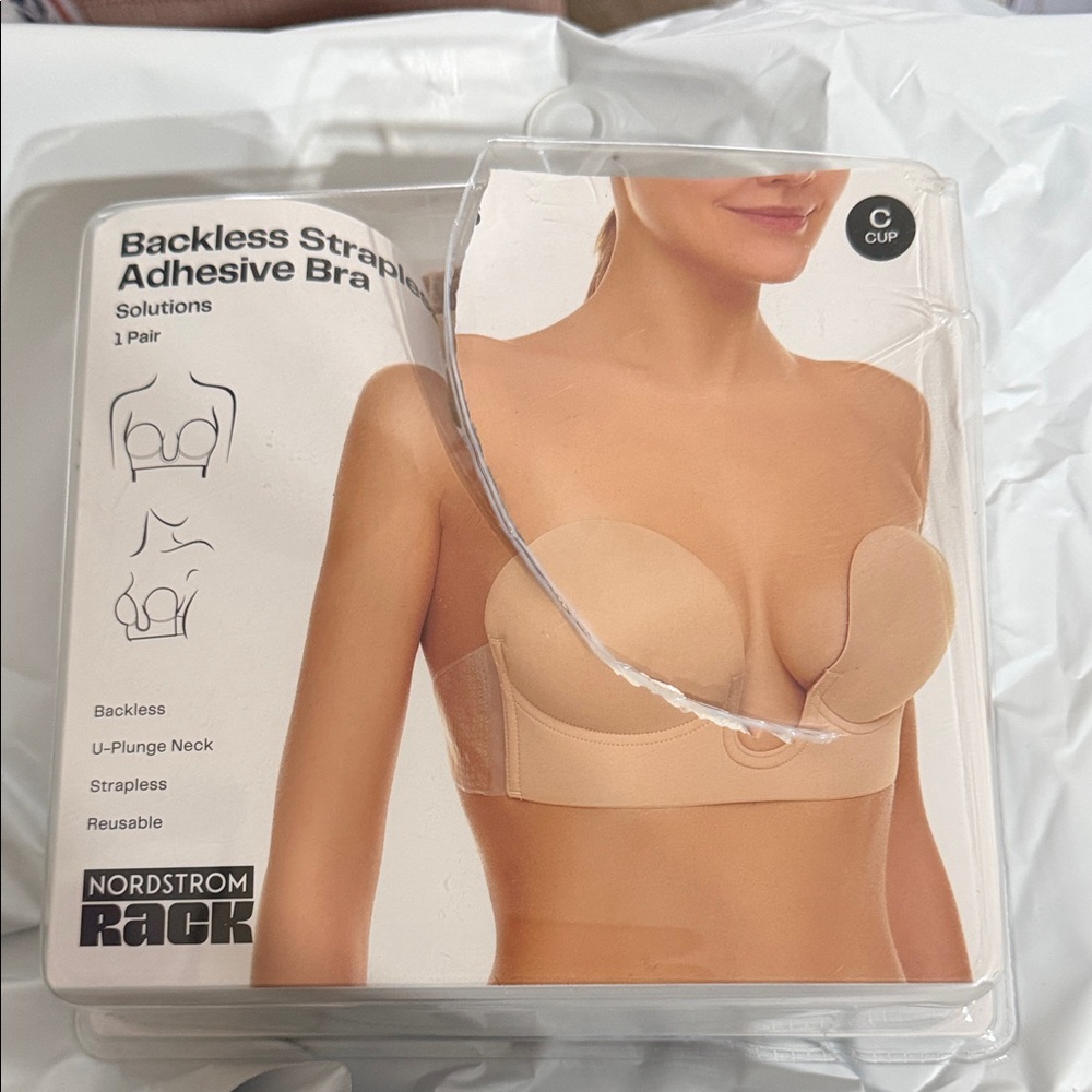 Backless Strapless Adhesive Bra C cup